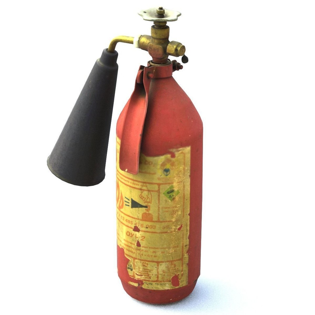 Fire Extinguisher 3D Model – Mid Poly Scanned Asset with PBR Textures