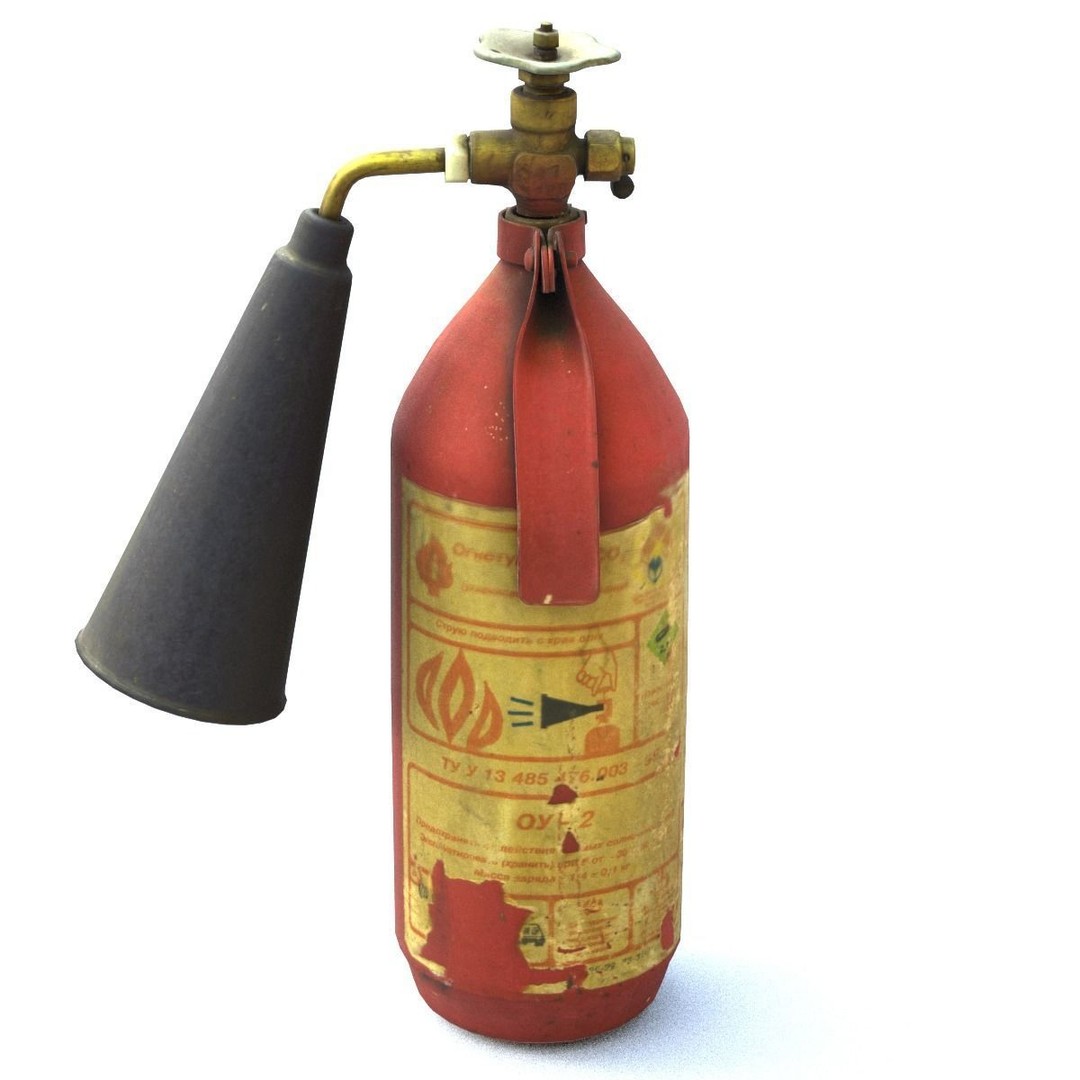 Fire Extinguisher 3D Model – Mid Poly Scanned Asset with PBR Textures - View 11