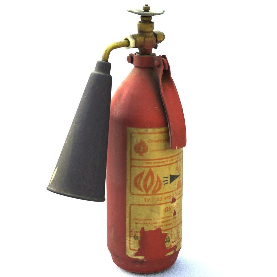 Fire Extinguisher 3D Model – Mid Poly Scanned Asset with PBR Textures - View 5