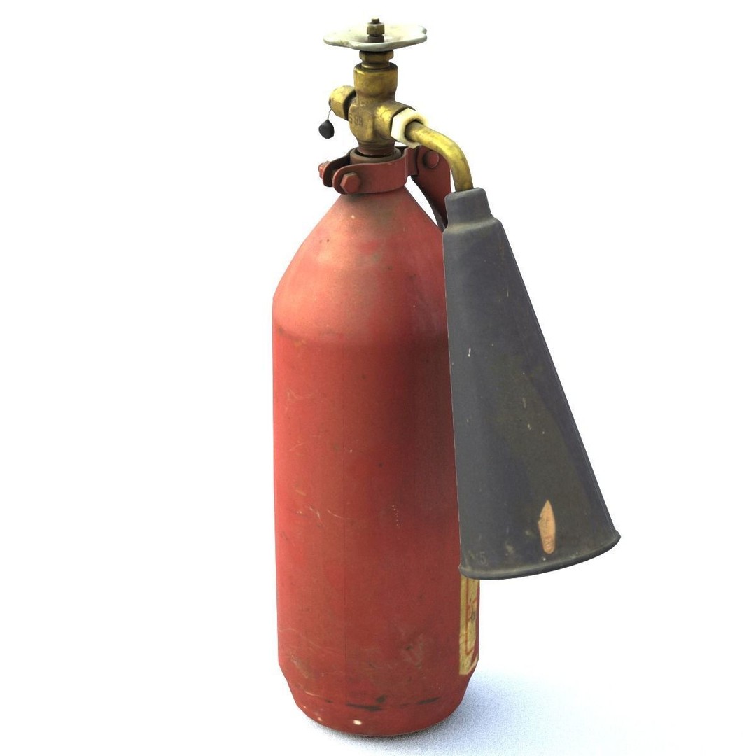 Fire Extinguisher 3D Model – Mid Poly Scanned Asset with PBR Textures - View 8
