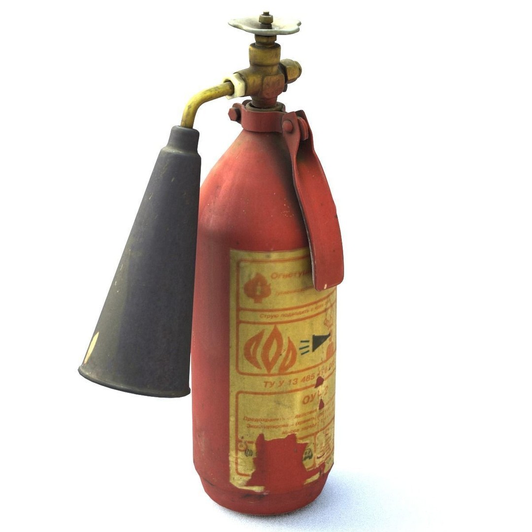 Fire Extinguisher 3D Model – Mid Poly Scanned Asset with PBR Textures - View 9
