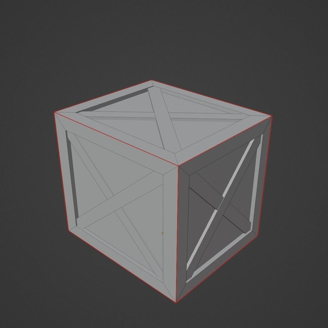 Wooden Box Crate 3D Model – Low Poly Game Asset, FBX, OBJ