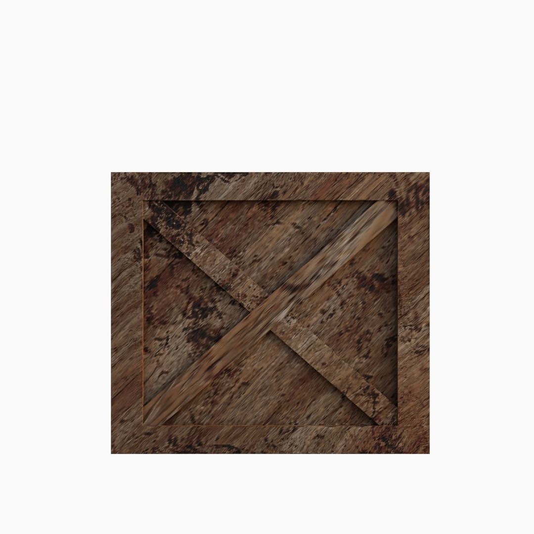 Wooden Box Crate 3D Model – Low Poly Game Asset, FBX, OBJ - View 3