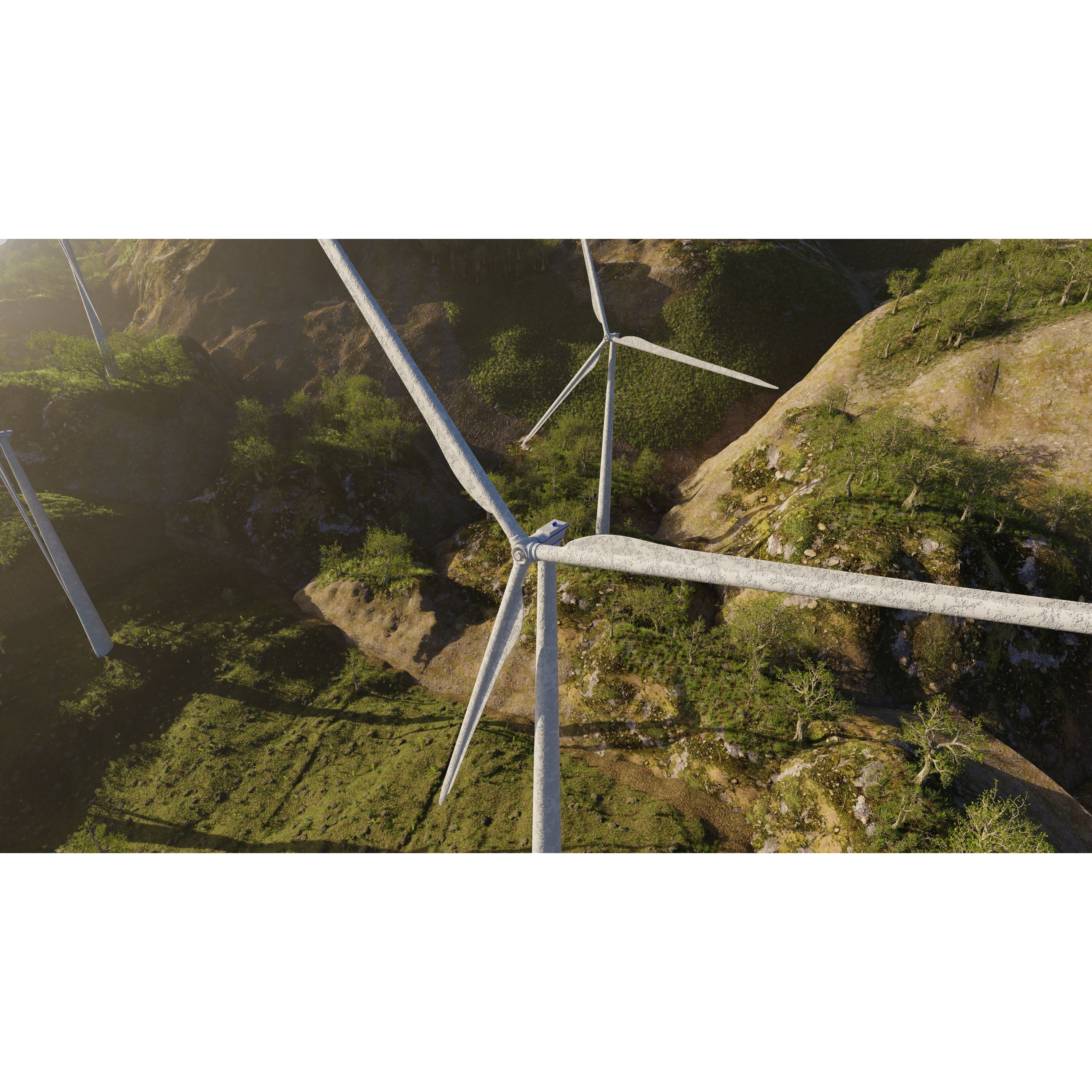 Wind Turbine Scene - Game-Ready 3D Model - View 11