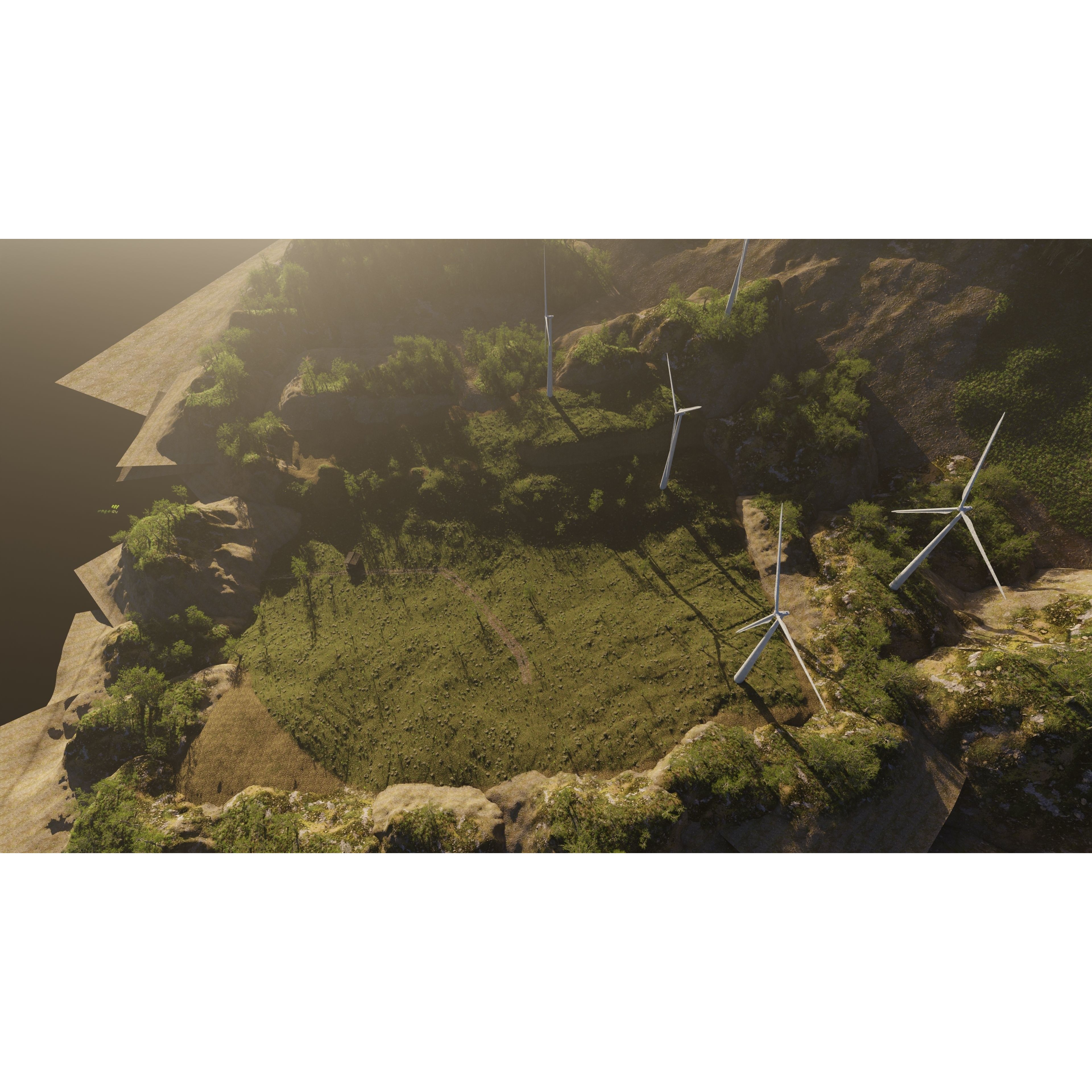 Wind Turbine Scene - Game-Ready 3D Model - View 13