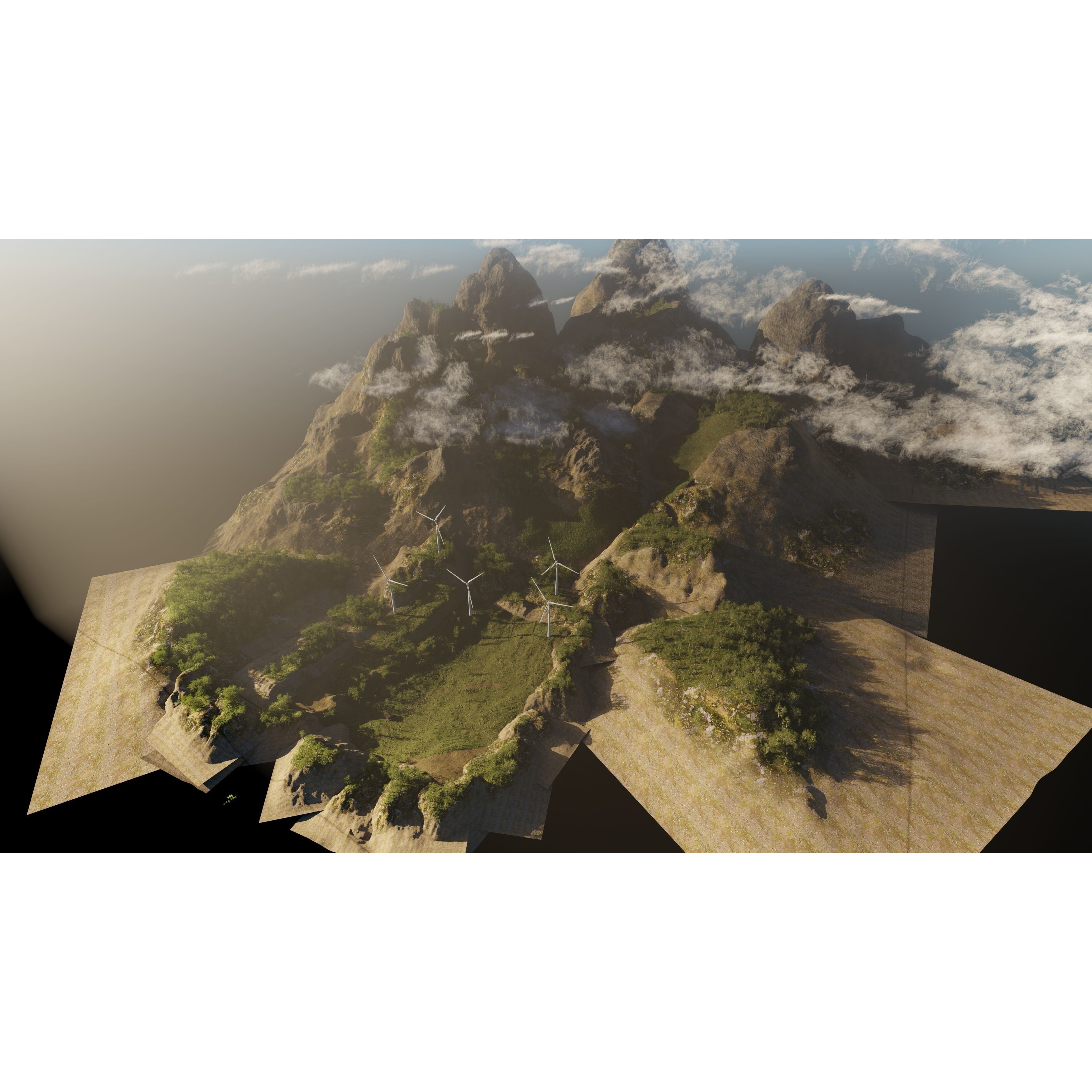 Wind Turbine Scene - Game-Ready 3D Model - View 14