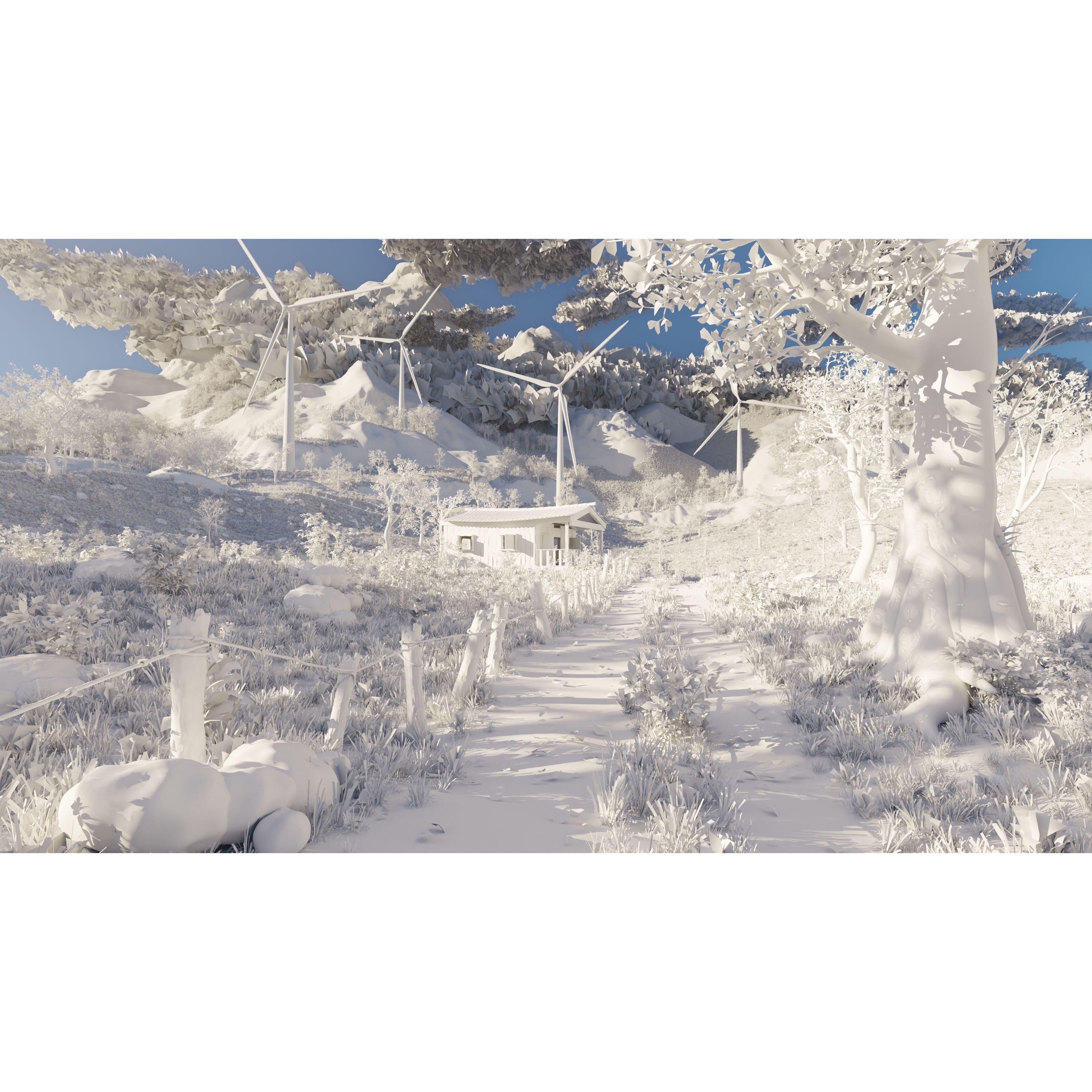 Wind Turbine Scene - Game-Ready 3D Model - View 15