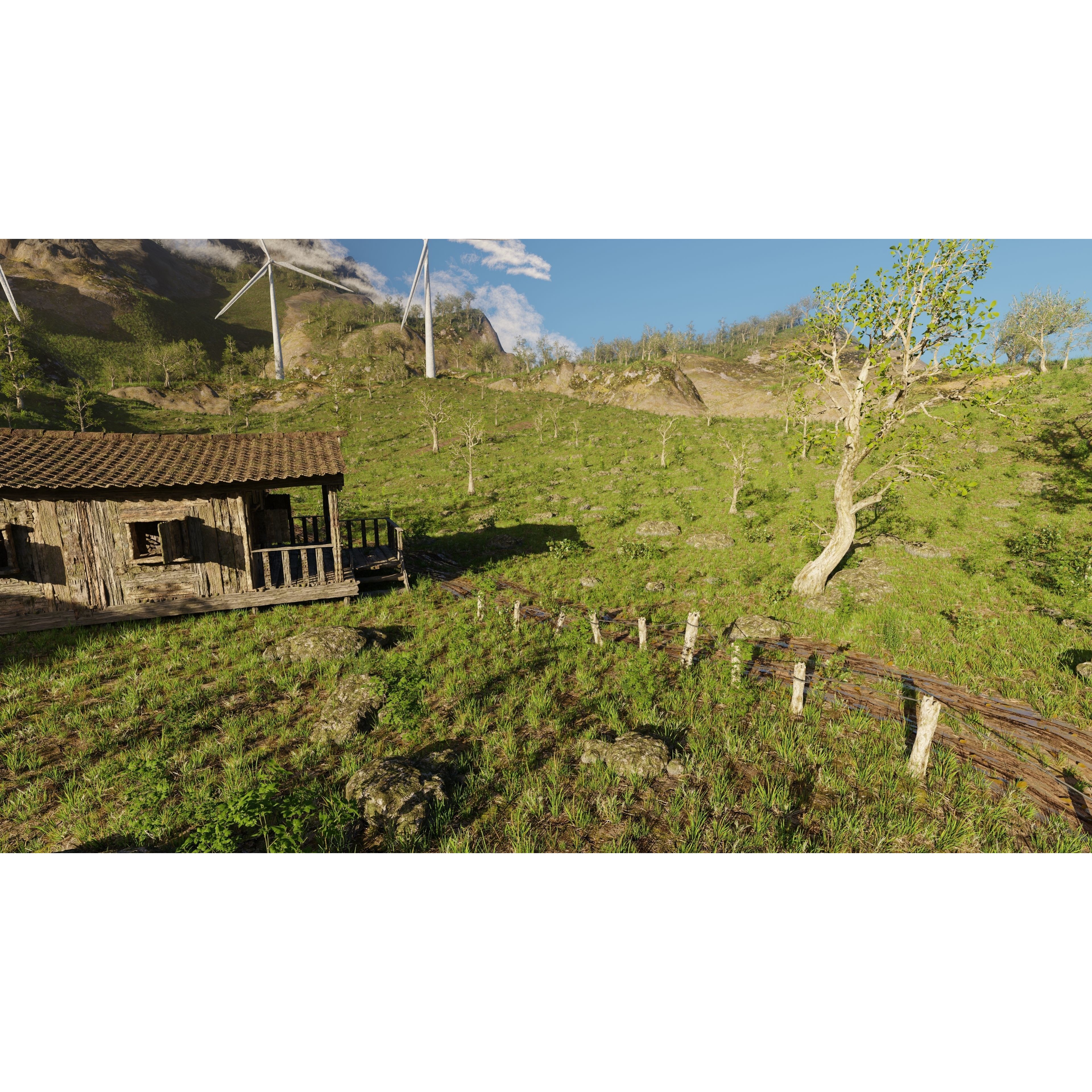 Wind Turbine Scene - Game-Ready 3D Model - View 6