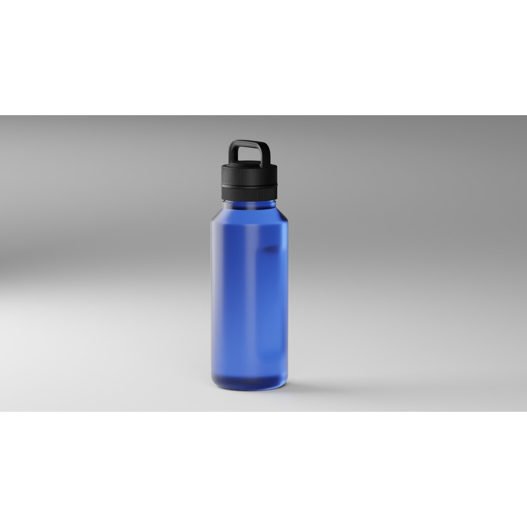Sports Bottle 3D Model – Photo-Realistic Design, Blender, FBX, OBJ - View 3
