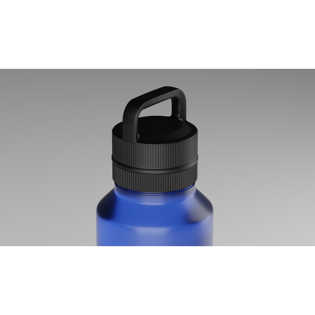 Sports Bottle 3D Model – Photo-Realistic Design, Blender, FBX, OBJ - View 4