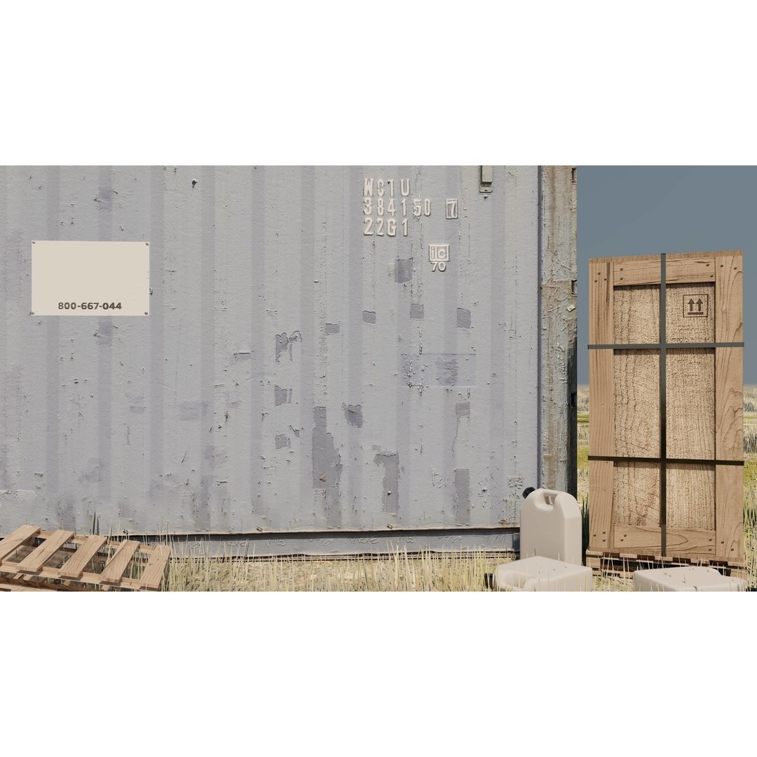 Cargo Boxes 3D Model – Low Poly Game Asset, Blender, FBX
