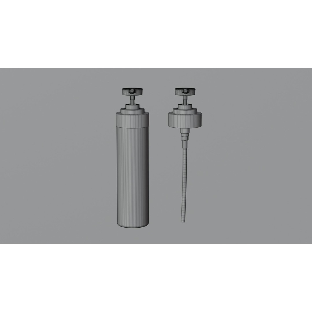 Tall Soap Plastic Pump Bottle 3D Model – PBR Textured Bathroom Asset, FBX, OBJ