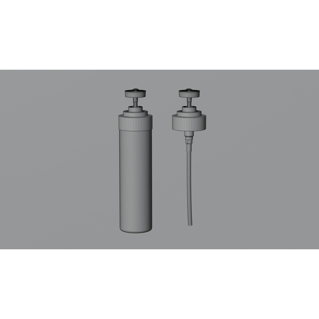 Tall Soap Plastic Pump Bottle 3D Model – PBR Textured Bathroom Asset, FBX, OBJ - View 14