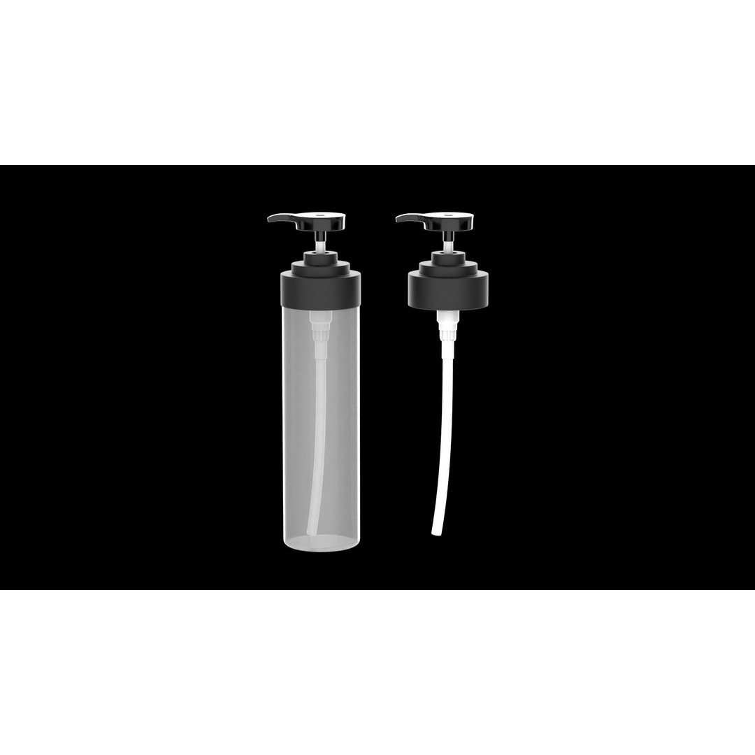 Tall Soap Plastic Pump Bottle 3D Model – PBR Textured Bathroom Asset, FBX, OBJ - View 4
