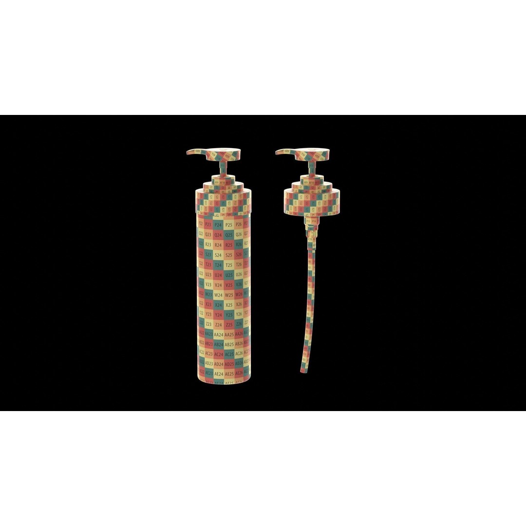 Tall Soap Plastic Pump Bottle 3D Model – PBR Textured Bathroom Asset, FBX, OBJ - View 8
