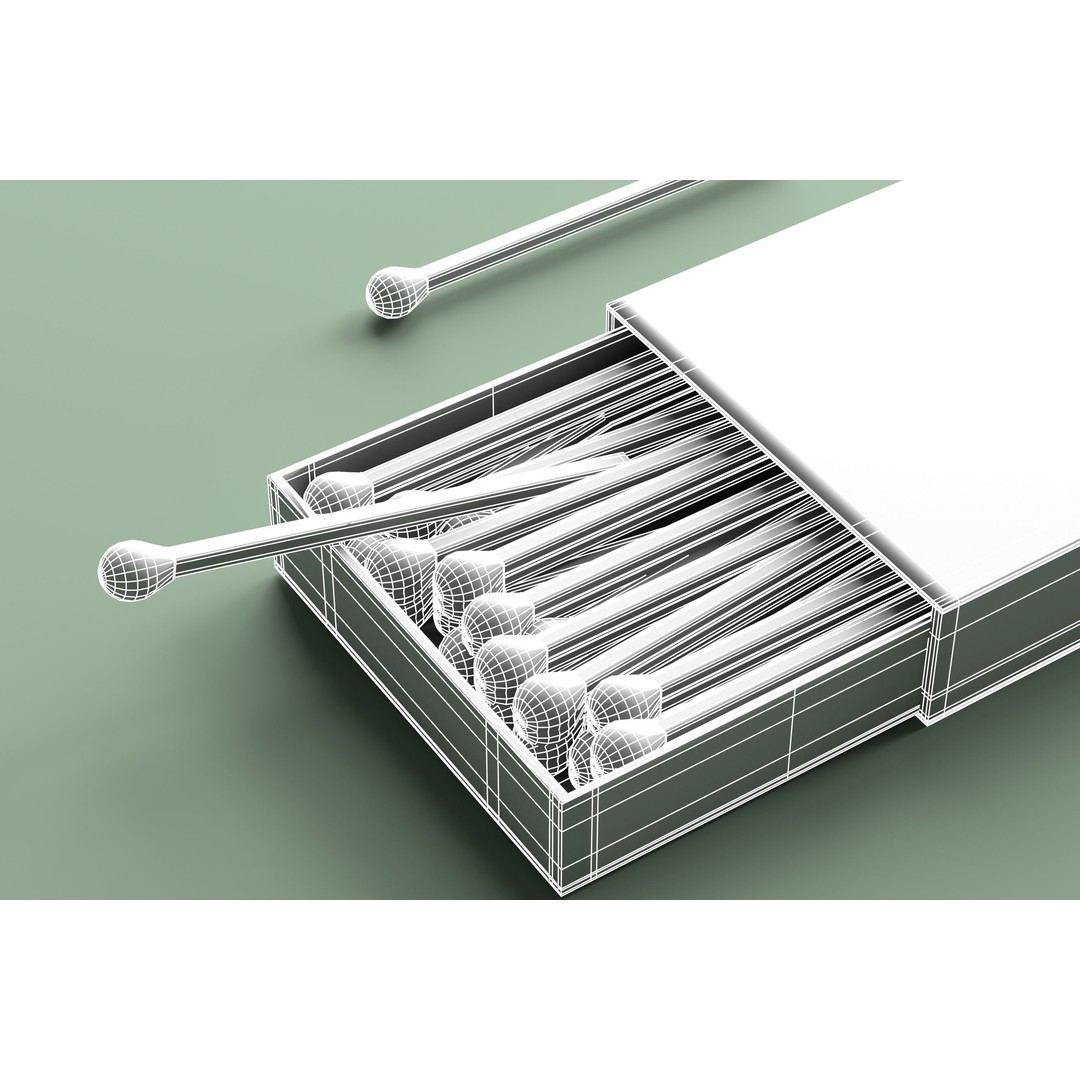 Matchbox 3D Model – Low Poly Household Asset, FBX & OBJ Formats
