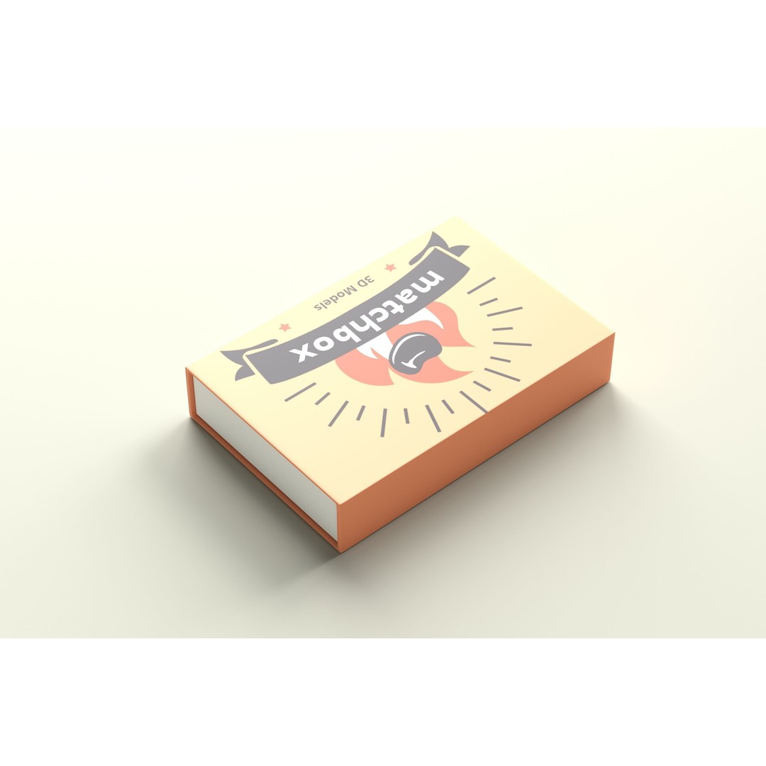 Matchbox 3D Model – Low Poly Household Asset, FBX & OBJ Formats - View 11