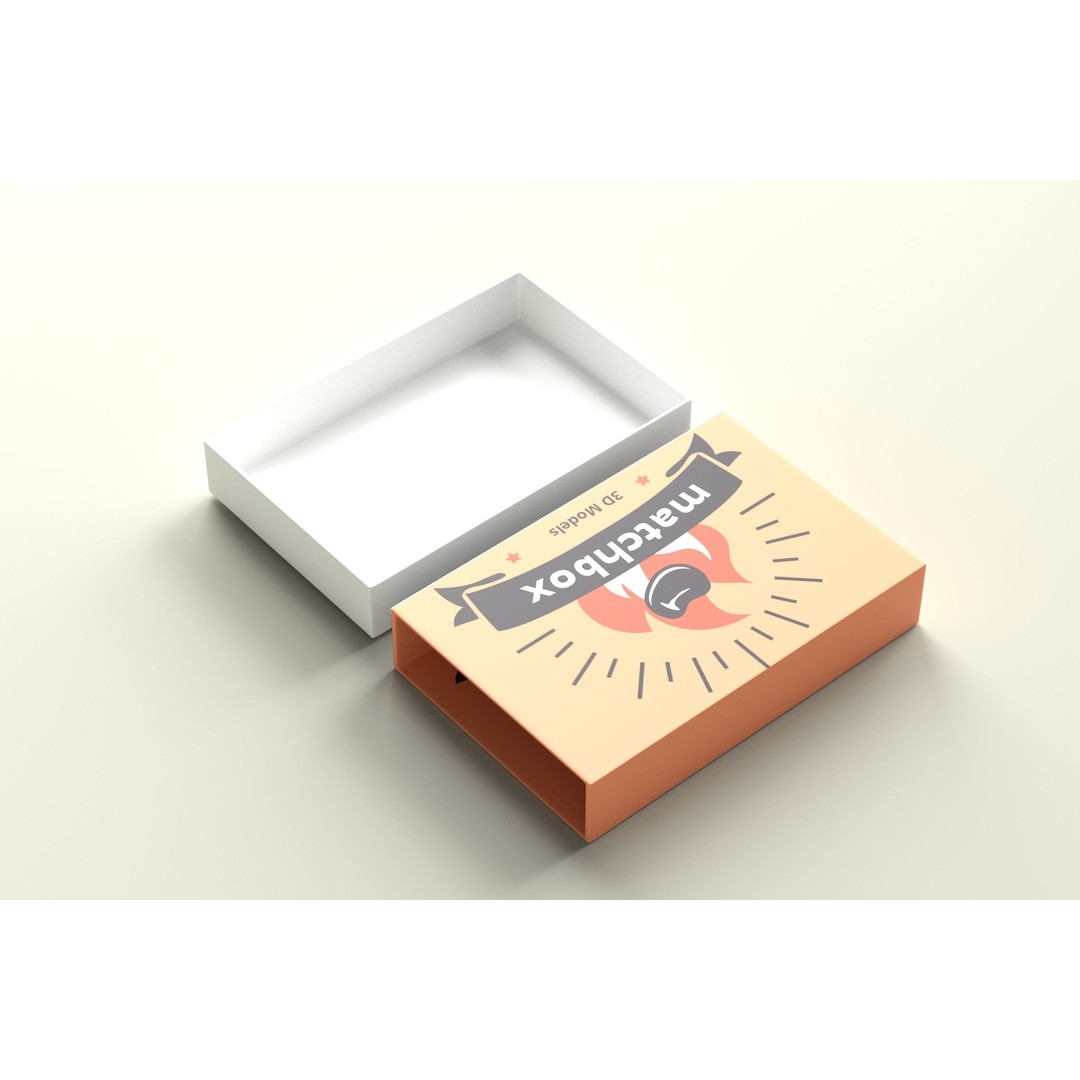 Matchbox 3D Model – Low Poly Household Asset, FBX & OBJ Formats - View 12