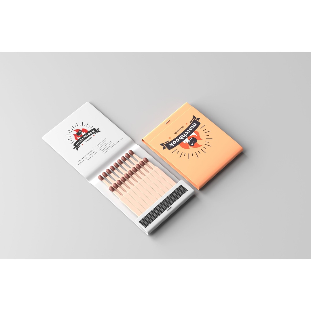 Matchbox 3D Model – Low Poly Household Asset, FBX & OBJ Formats - View 13