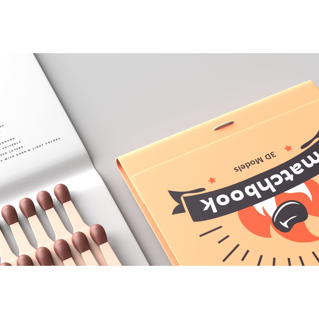 Matchbox 3D Model – Low Poly Household Asset, FBX & OBJ Formats - View 16