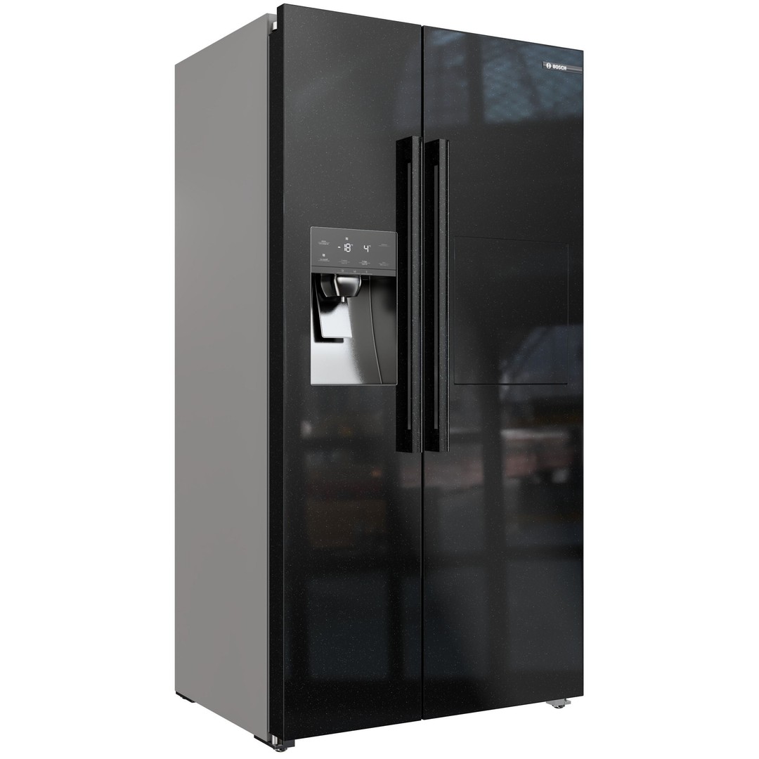 Bosch Refrigerator 3D Model – Low Poly PBR Kitchen Asset, FBX, OBJ - View 11