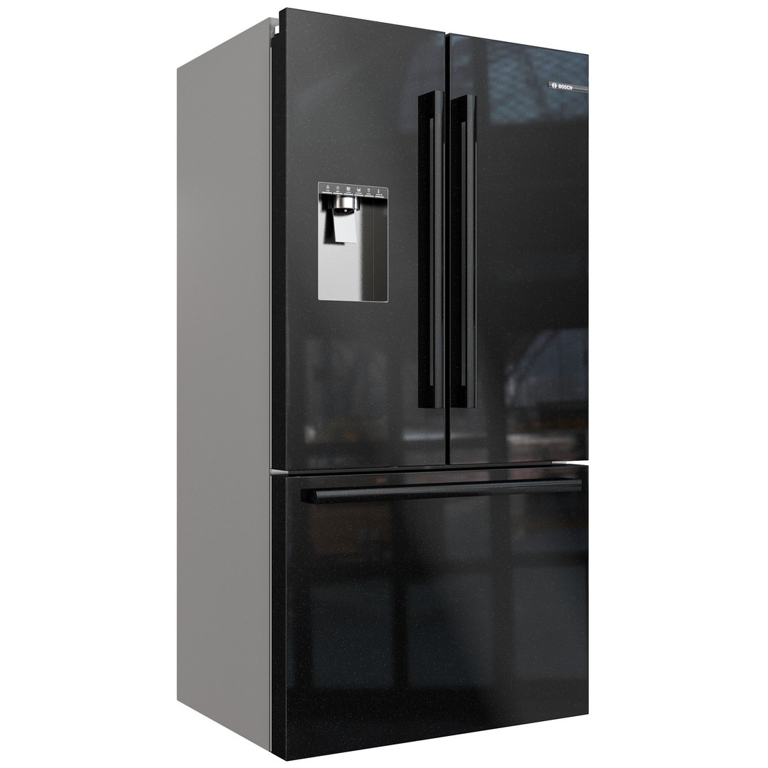 Bosch Refrigerator 3D Model – Low Poly PBR Kitchen Asset, FBX, OBJ - View 13