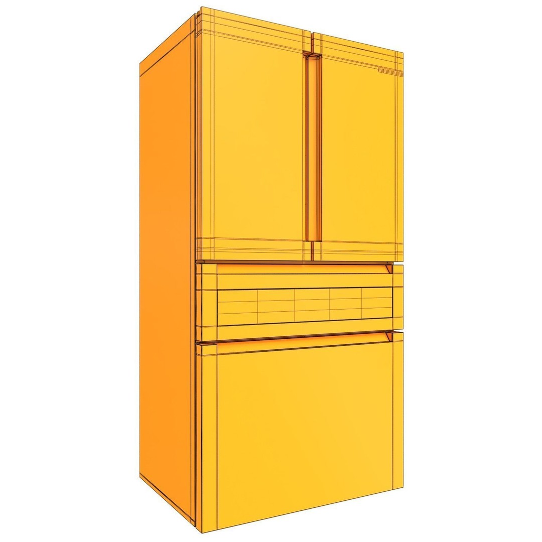 Bosch Refrigerator 3D Model – Low Poly PBR Kitchen Asset, FBX, OBJ - View 18