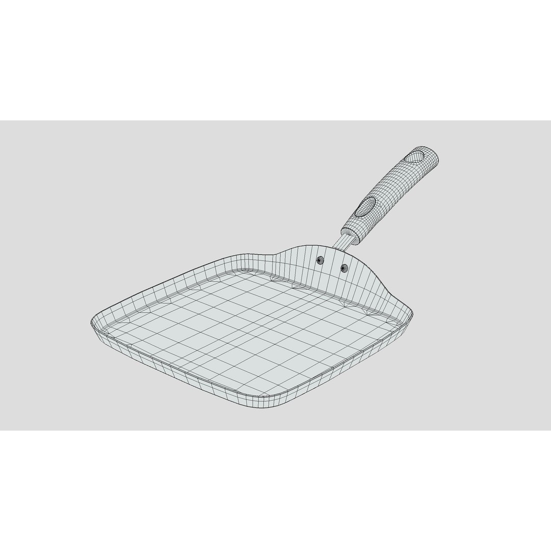 10 in Griddle 3D Model – Low Poly PBR Kitchen Asset, FBX, OBJ