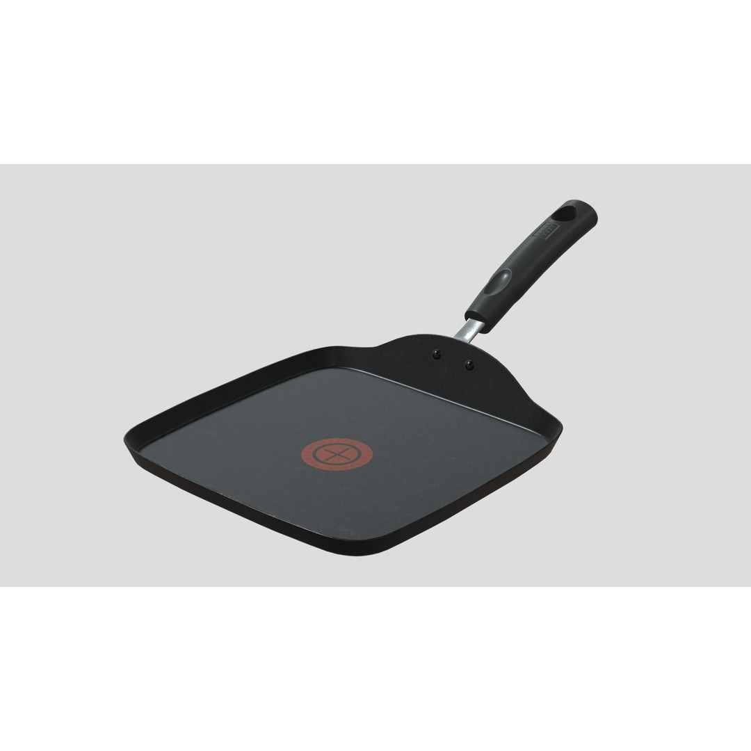 10 in Griddle 3D Model – Low Poly PBR Kitchen Asset, FBX, OBJ - View 6