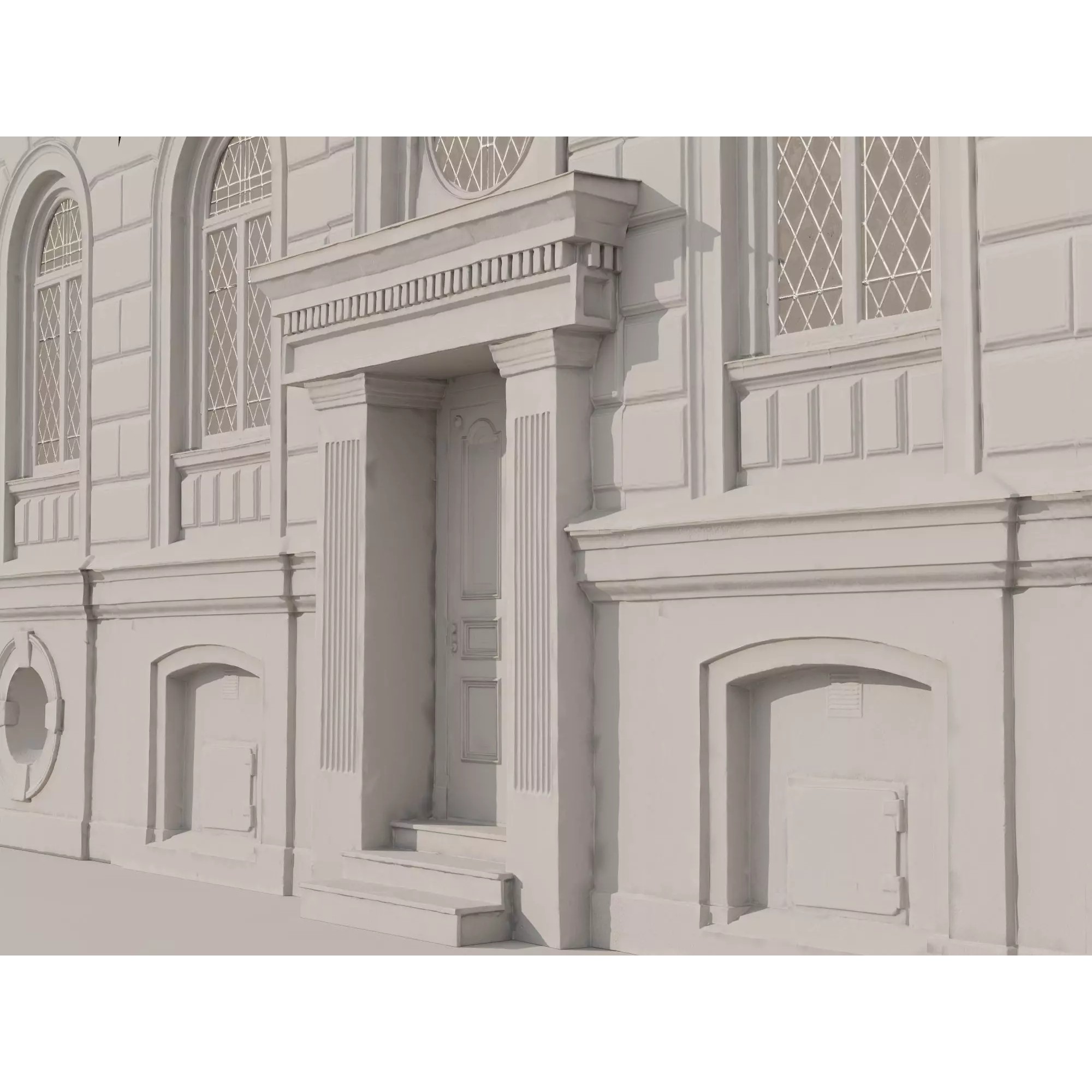 Classic European Apartment Building - Low-Poly 3D Model