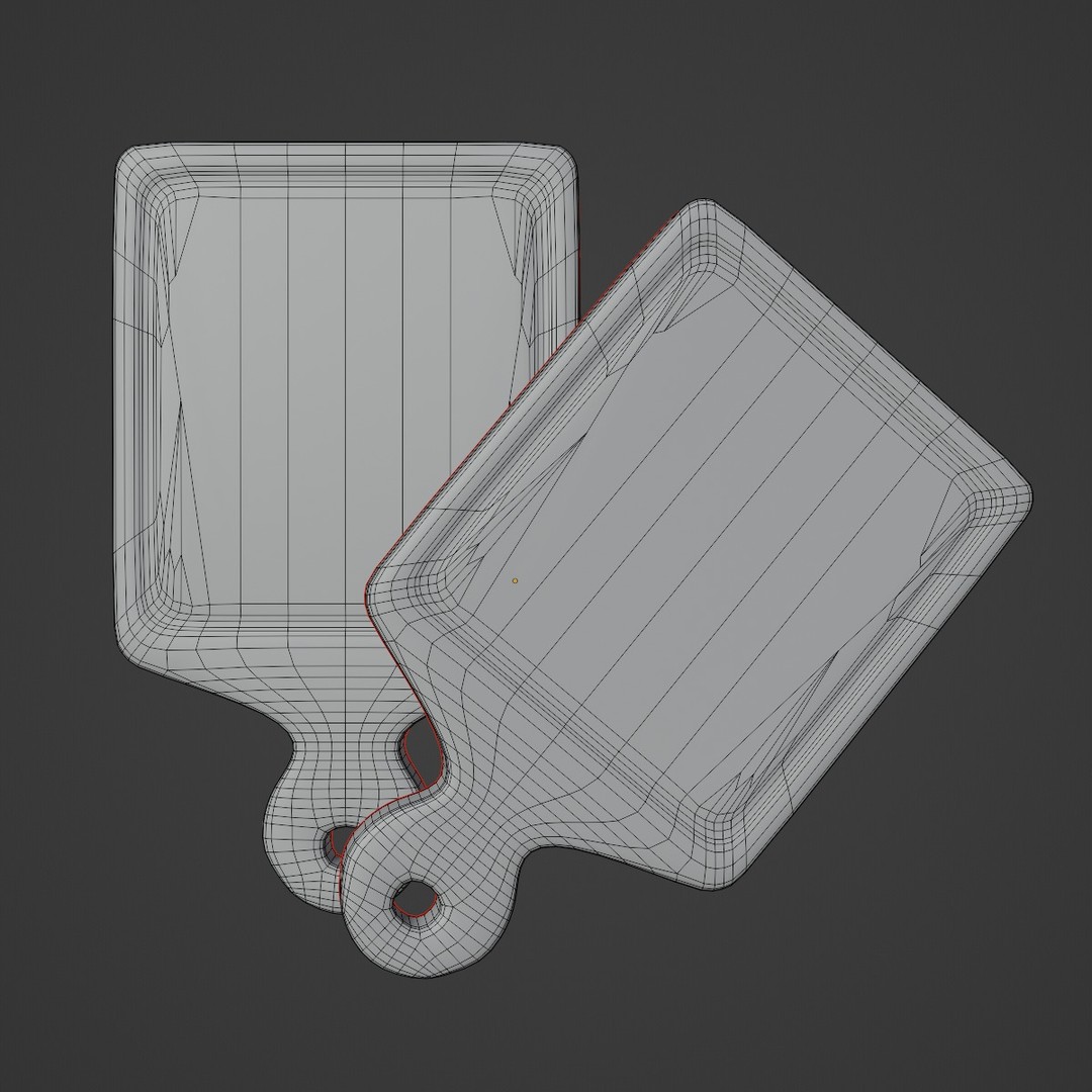 Cutting Board 3D Model – Low Poly Kitchen Asset, FBX, OBJ, Blender - View 10
