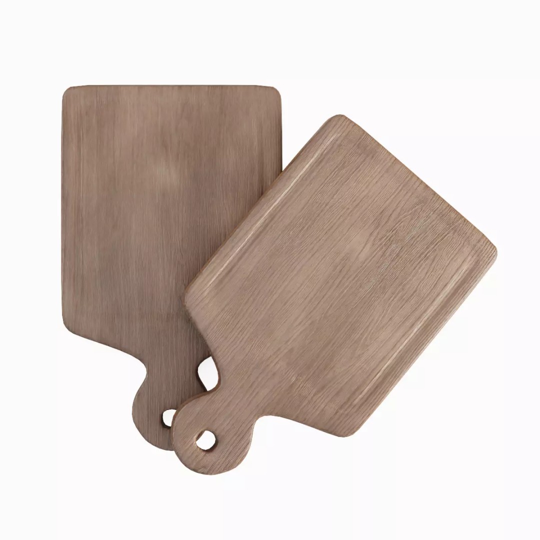 Cutting Board 3D Model – Low Poly Kitchen Asset, FBX, OBJ, Blender - View 2