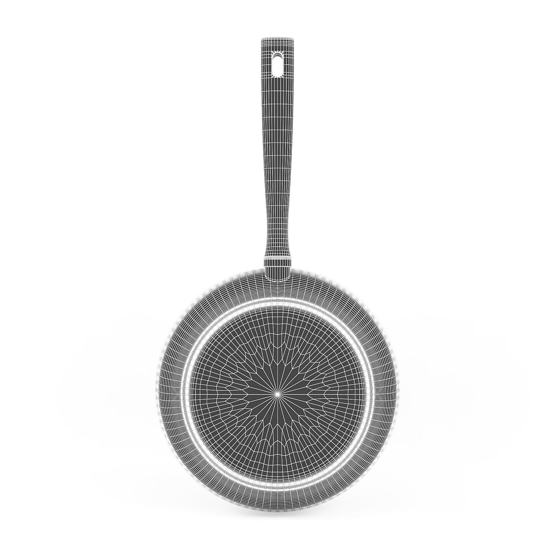 Black Teflon Frying Pan 3D Model – Real Scale Kitchenware, FBX, OBJ