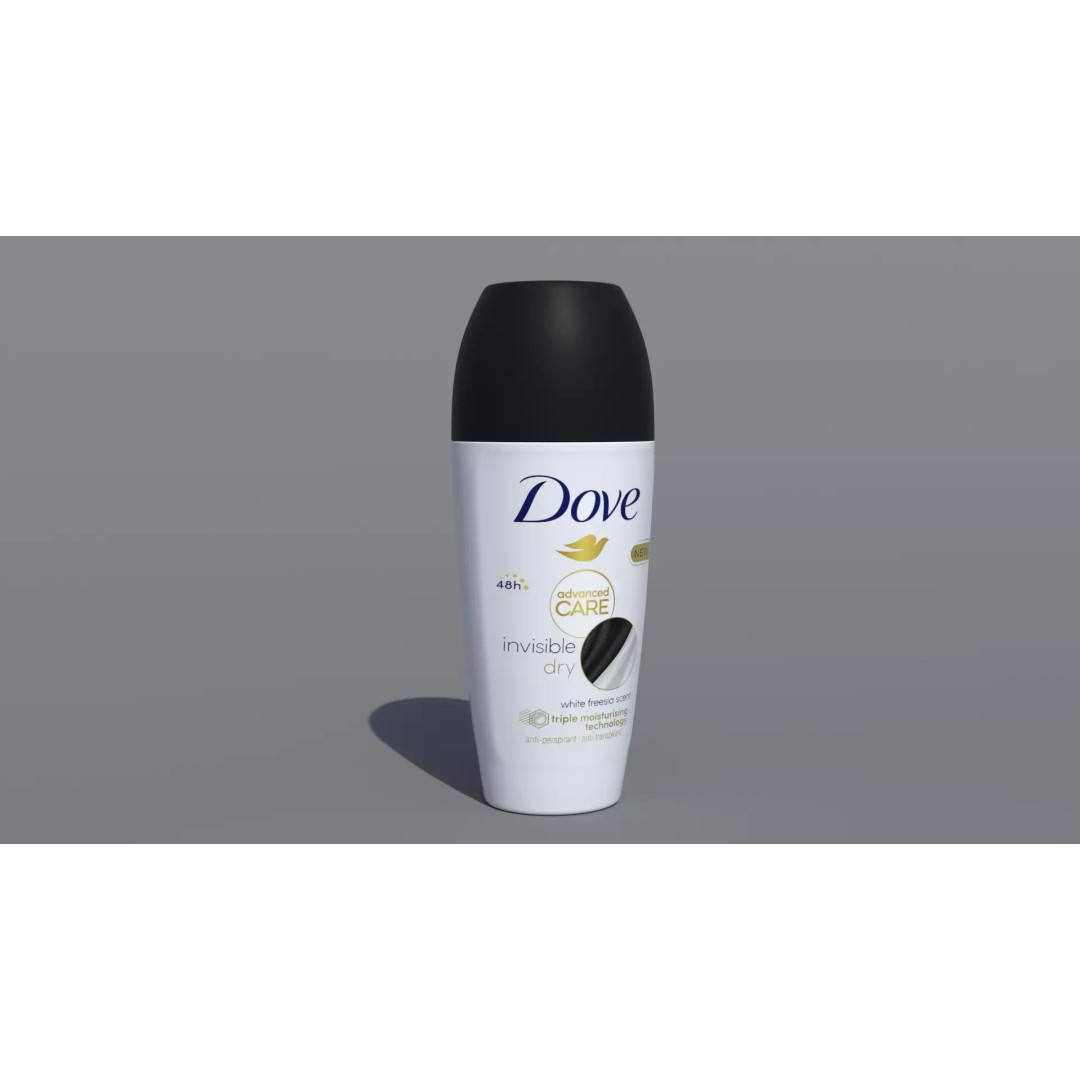 Dove Advanced Care Invisible Dry Deodorant Roll-on 3D Model – PBR Textured, Game-Ready Formats - View 2