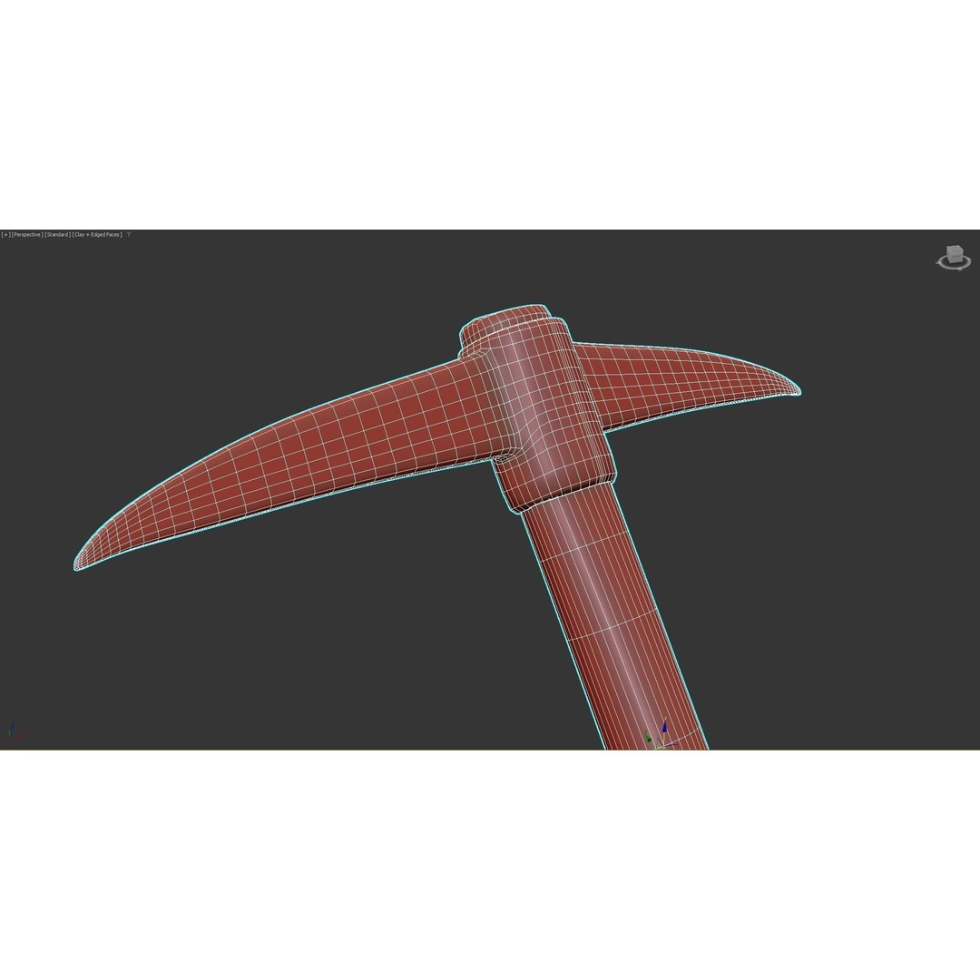 Pick Axe 3D Model – Low Poly Game Asset, FBX & OBJ Formats - View 13