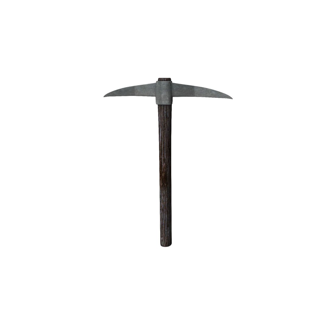 Pick Axe 3D Model – Low Poly Game Asset, FBX & OBJ Formats - View 15