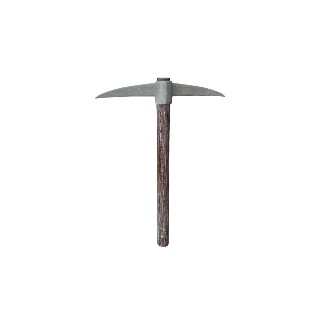 Pick Axe 3D Model – Low Poly Game Asset, FBX & OBJ Formats - View 17