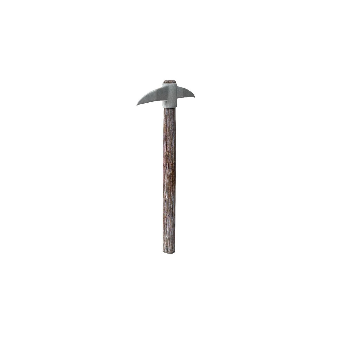 Pick Axe 3D Model – Low Poly Game Asset, FBX & OBJ Formats - View 19