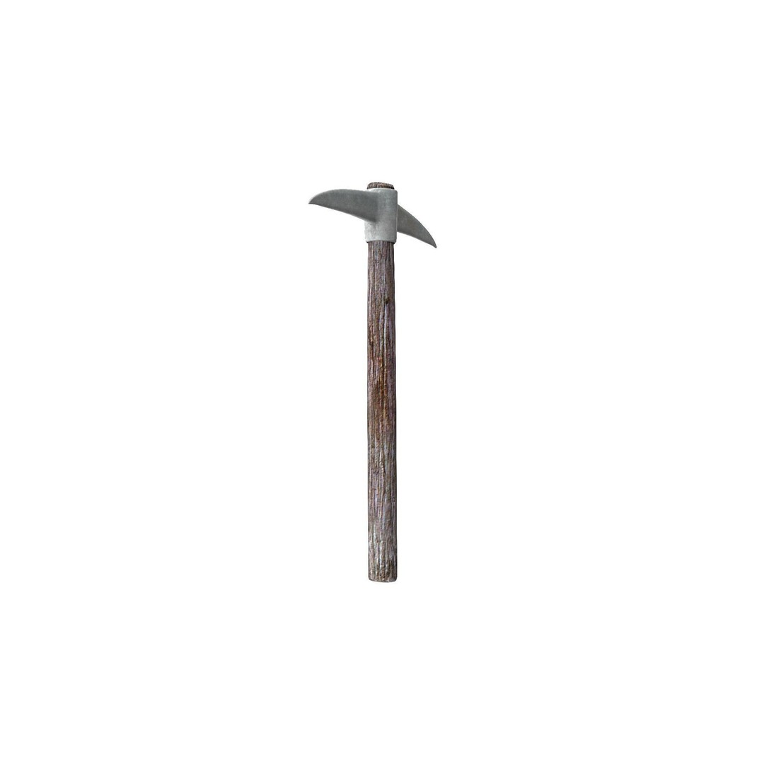 Pick Axe 3D Model – Low Poly Game Asset, FBX & OBJ Formats - View 21