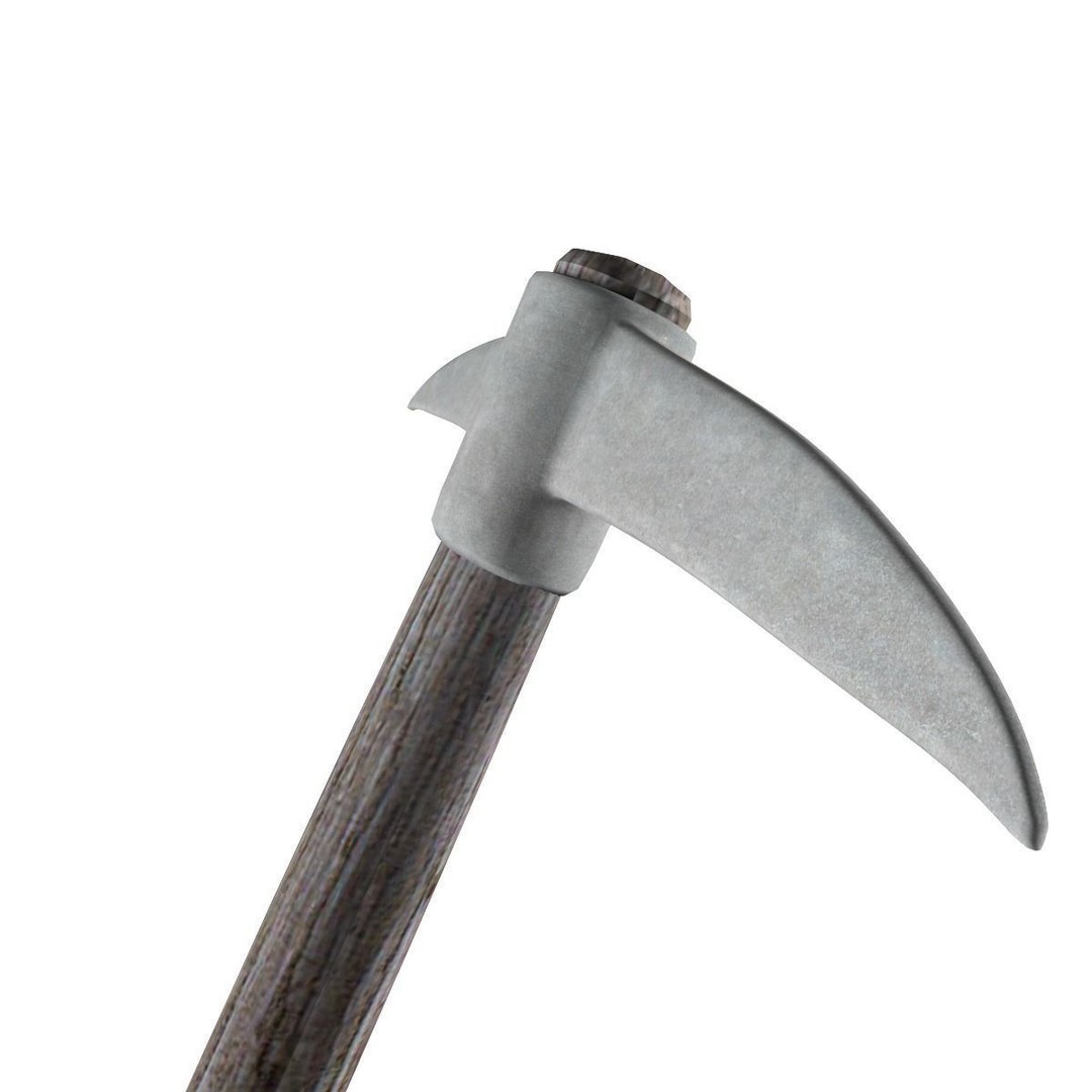Pick Axe 3D Model – Low Poly Game Asset, FBX & OBJ Formats - View 8