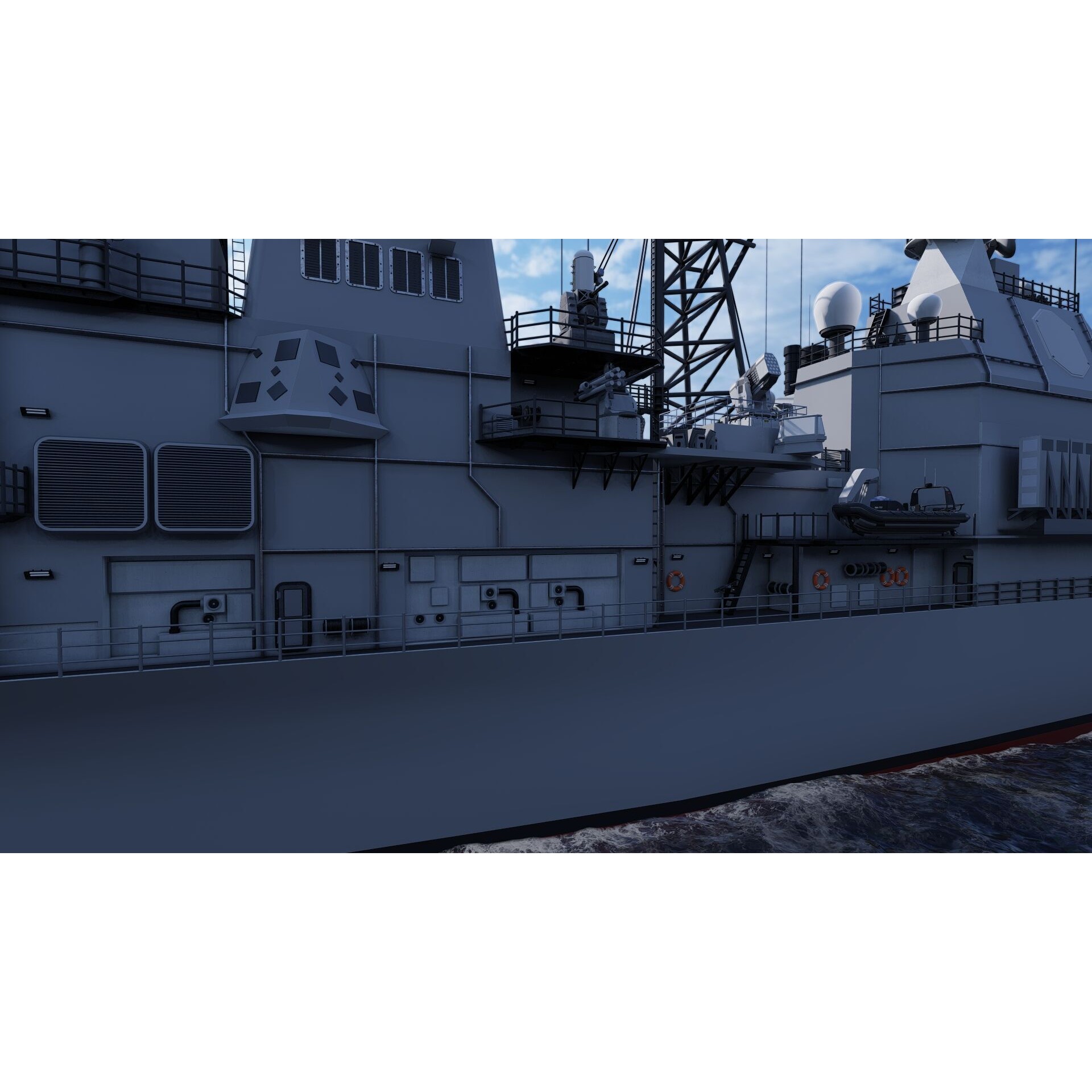 Ticonderoga Class Cruiser - Game-Ready 3D Model - View 11