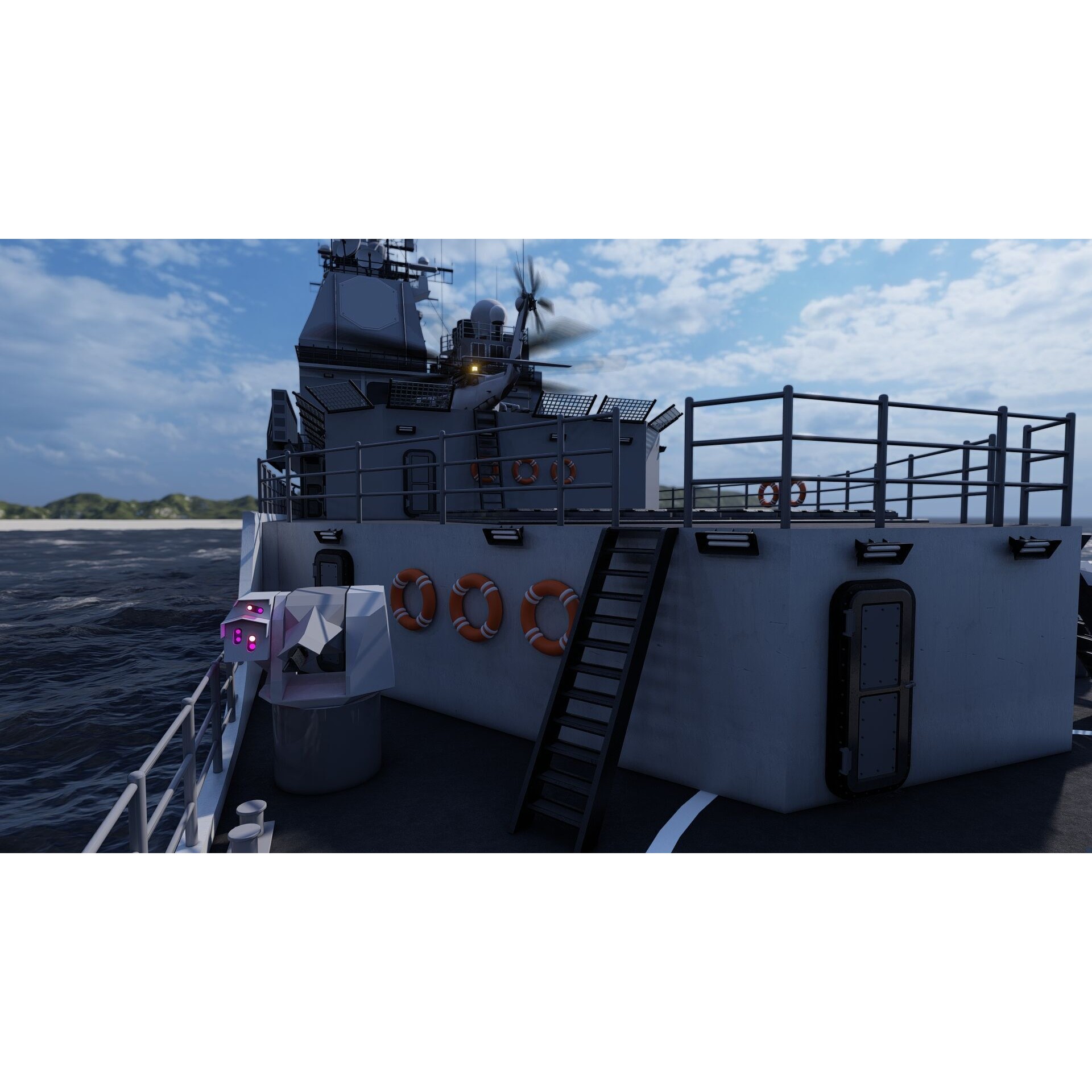 Ticonderoga Class Cruiser - Game-Ready 3D Model - View 14