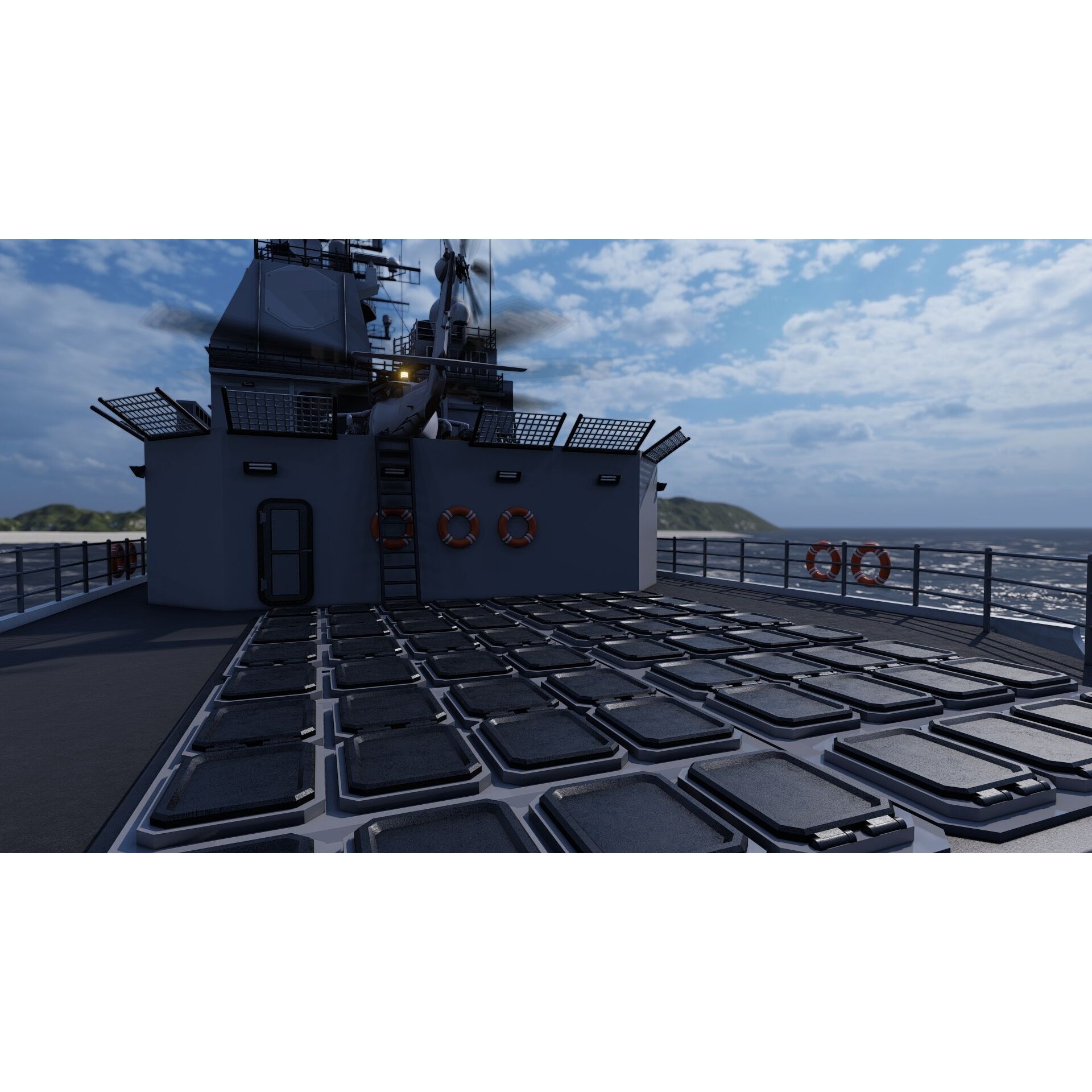 Ticonderoga Class Cruiser - Game-Ready 3D Model - View 15