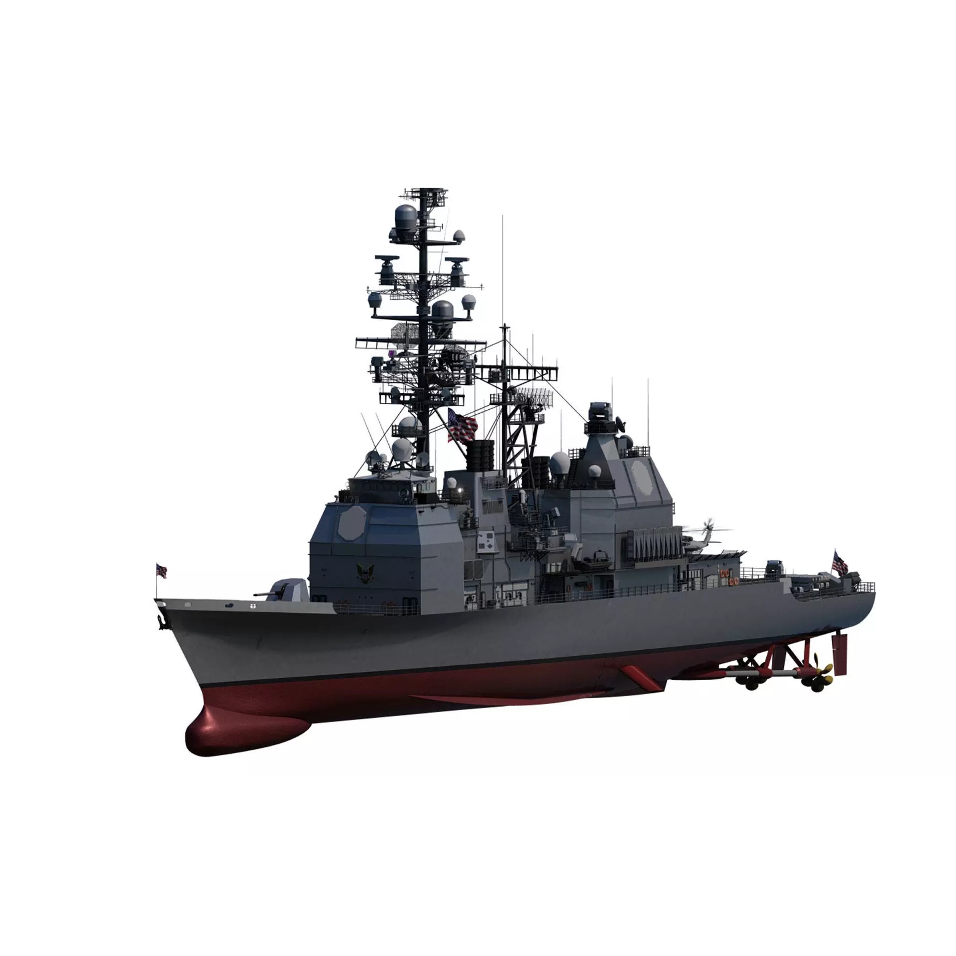 Ticonderoga Class Cruiser - Game-Ready 3D Model - View 2