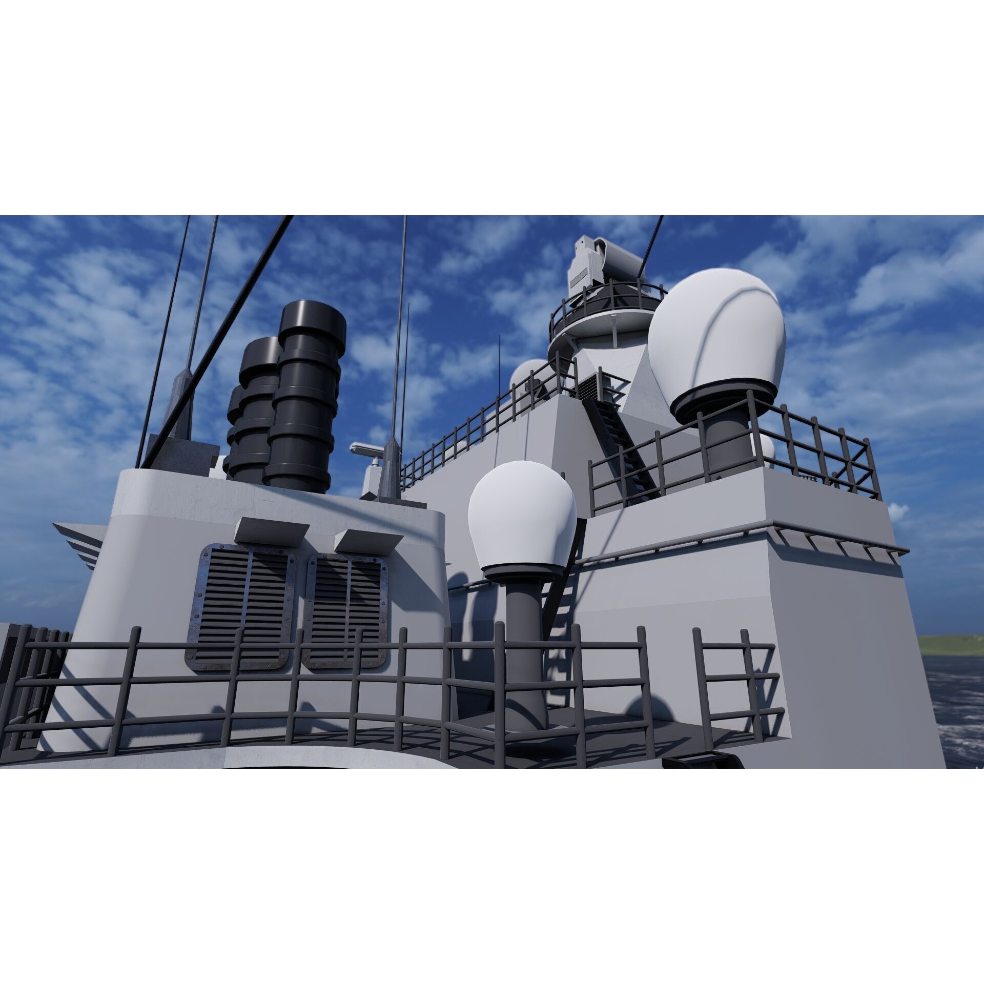 Ticonderoga Class Cruiser - Game-Ready 3D Model - View 23