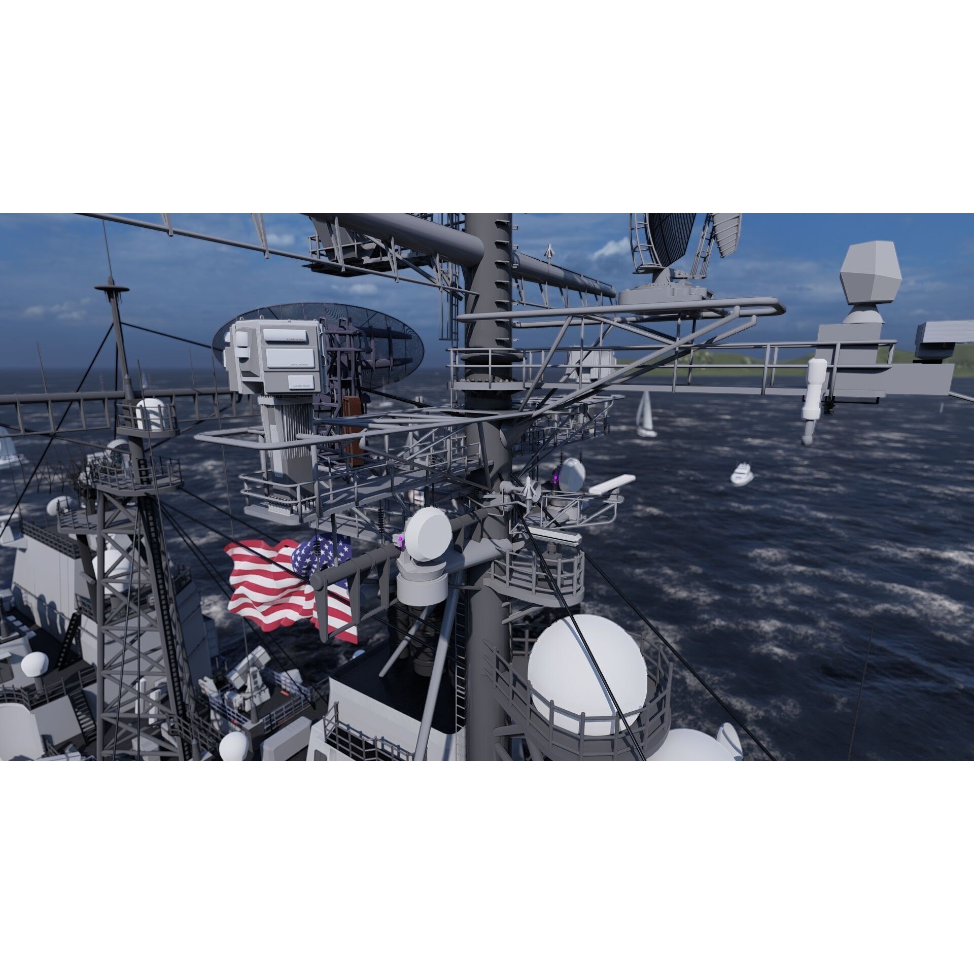 Ticonderoga Class Cruiser - Game-Ready 3D Model - View 26