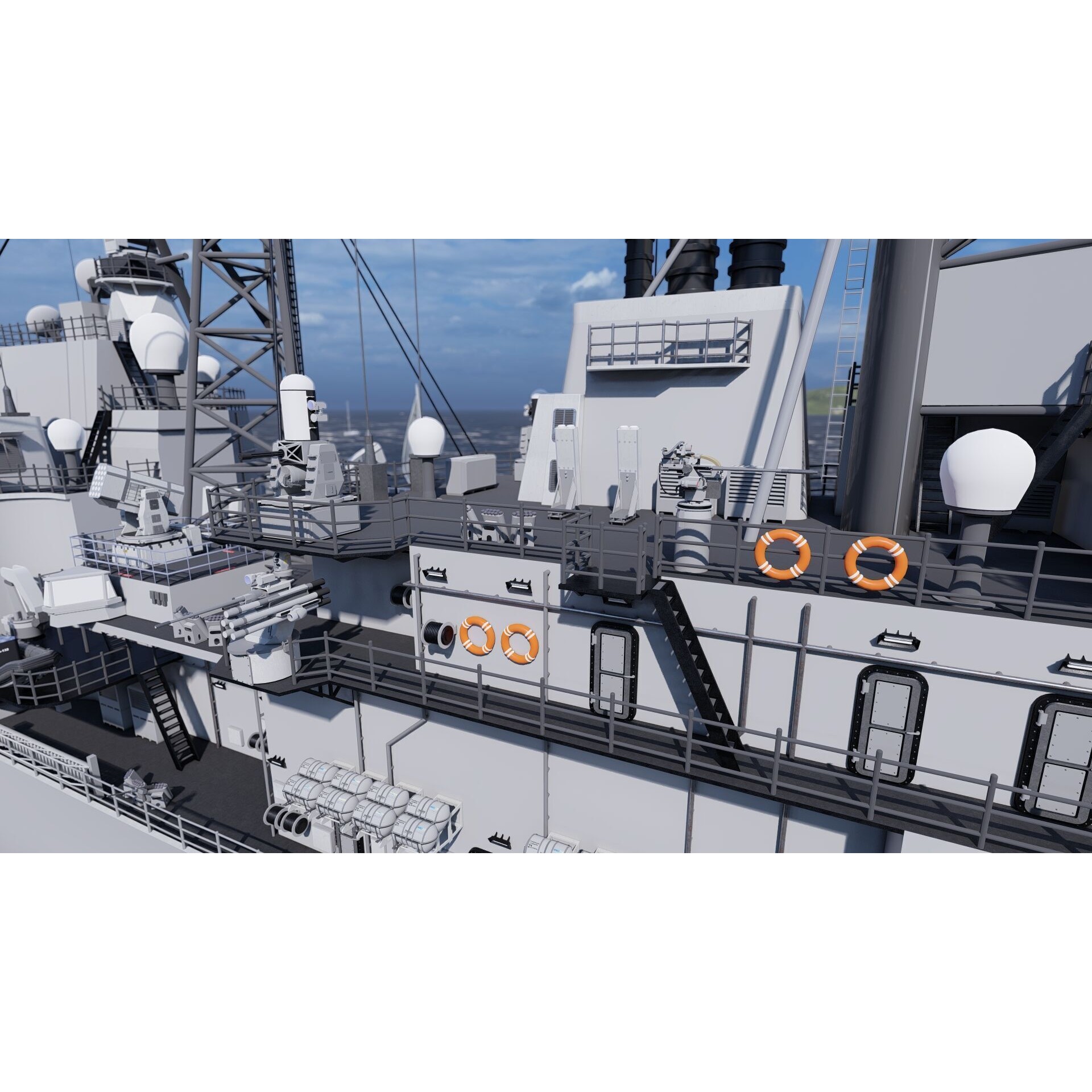 Ticonderoga Class Cruiser - Game-Ready 3D Model - View 28