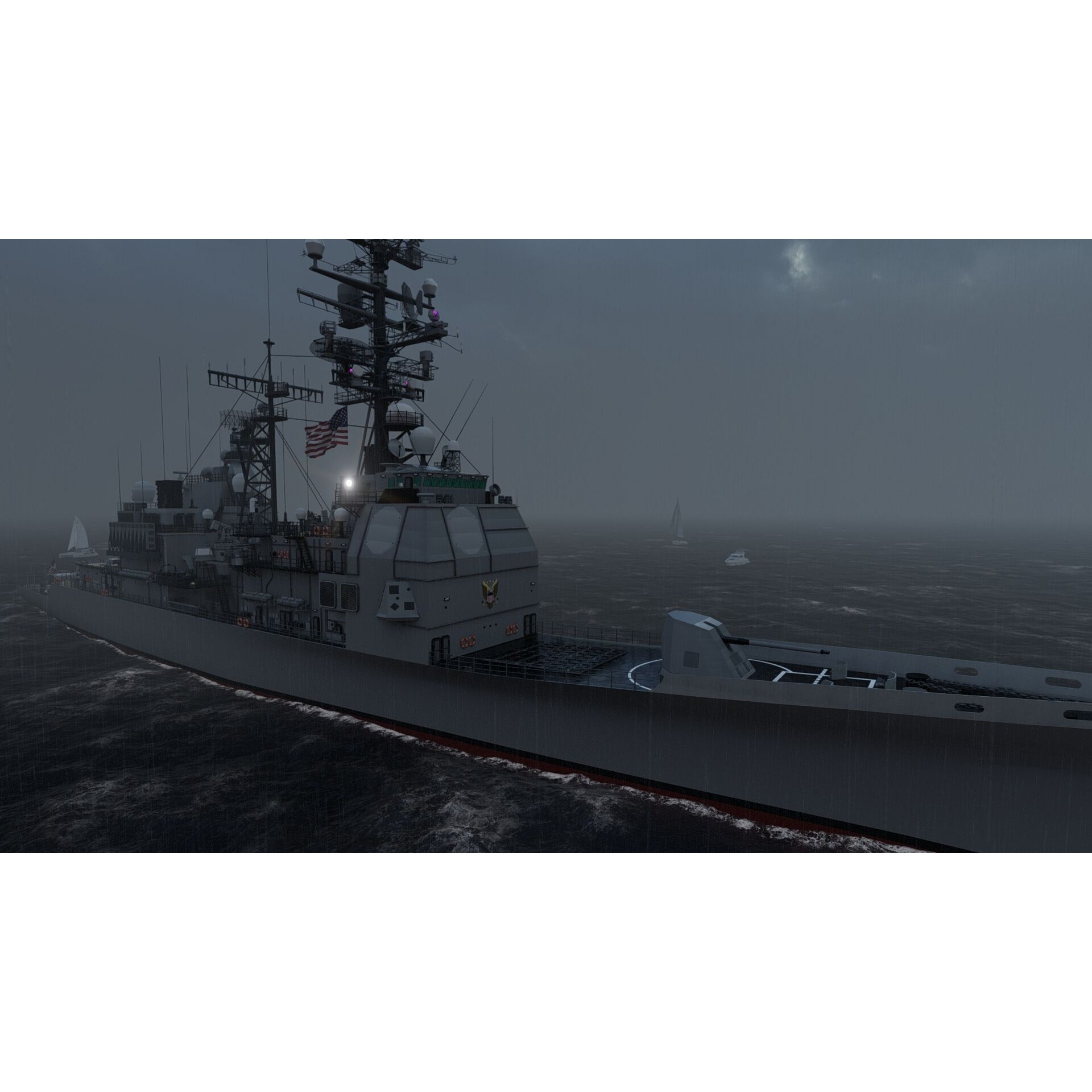 Ticonderoga Class Cruiser - Game-Ready 3D Model - View 30