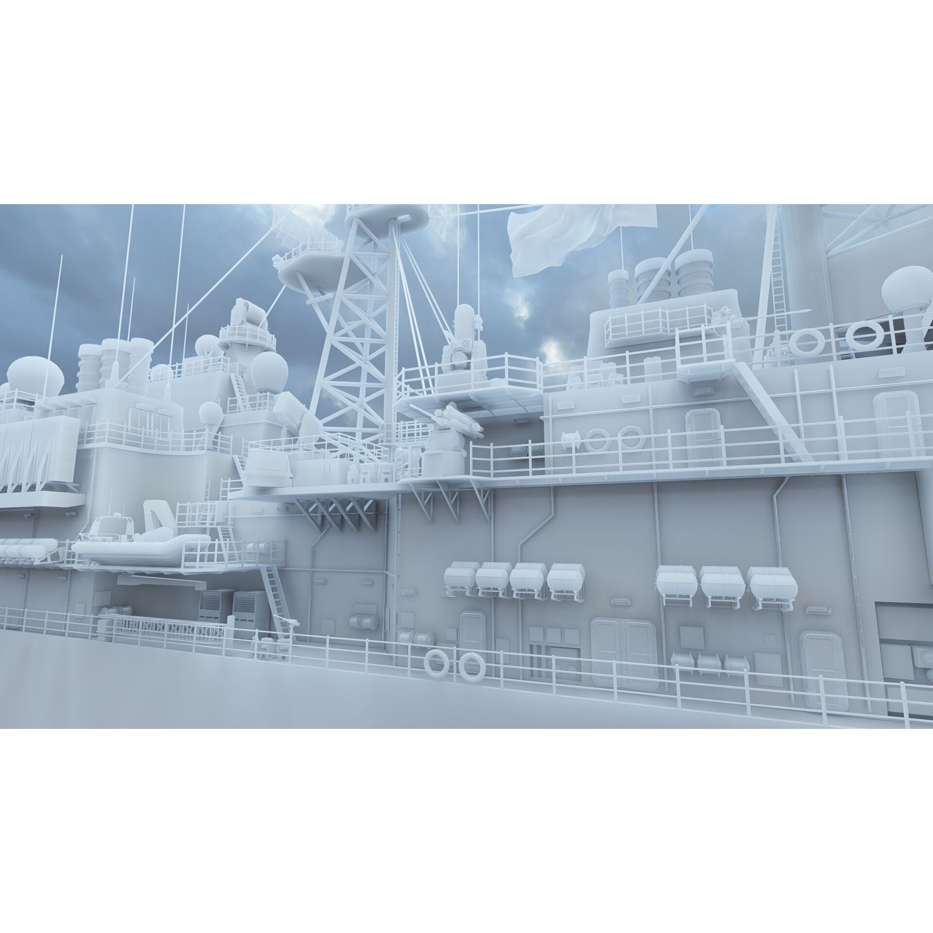 Ticonderoga Class Cruiser - Game-Ready 3D Model - View 32