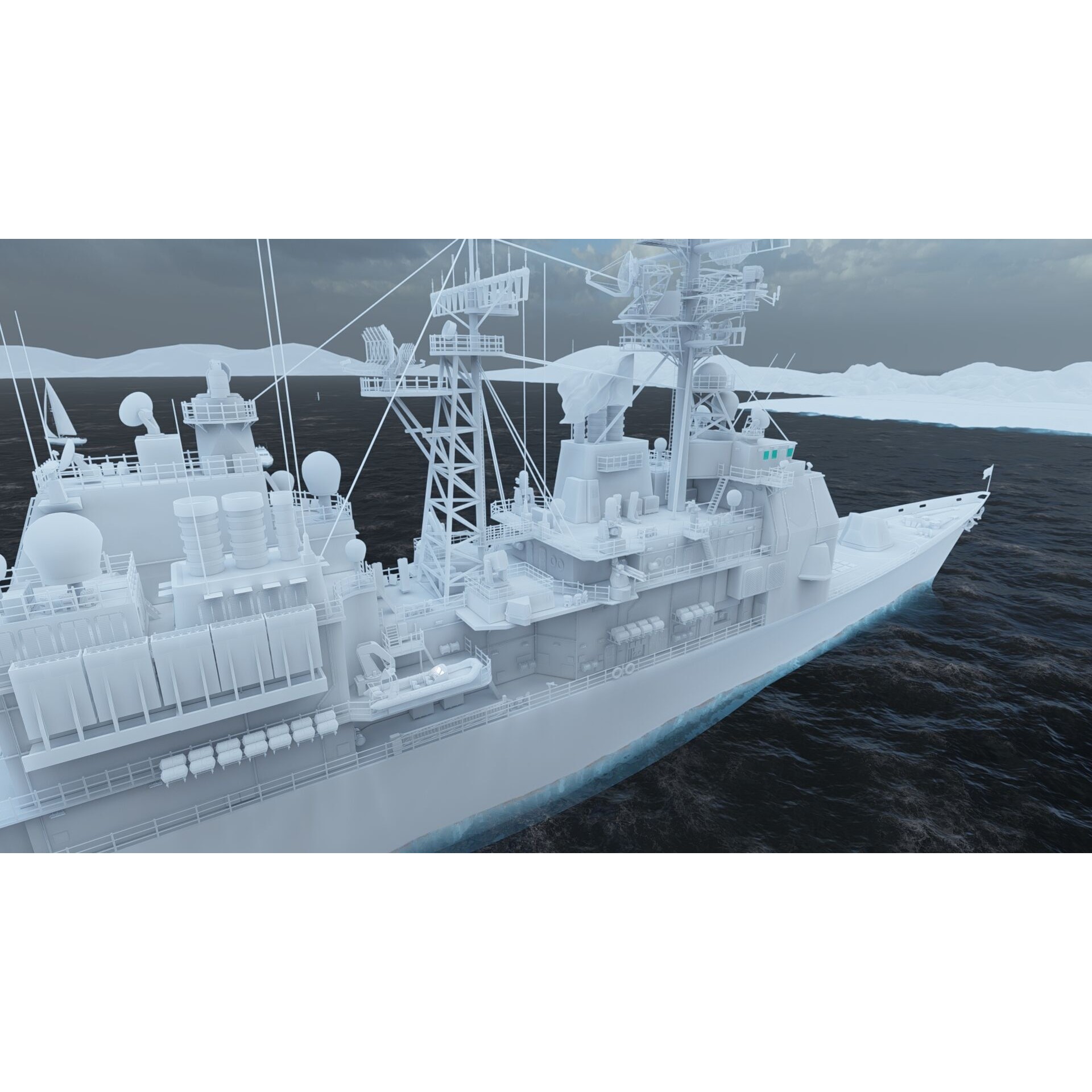 Ticonderoga Class Cruiser - Game-Ready 3D Model - View 34